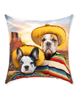'2 Amigos' Personalized 2 Pet Throw Pillow