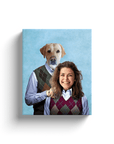 'Step Doggo & Human (Female)' Personalized Canvas