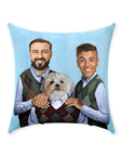 'Step Doggo/Humans (2 Male)' Personalized Throw Pillow