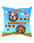 Retro Video Game Personalized Pet Throw Pillow