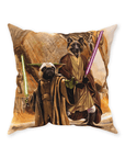 'Yodogg & Jedi-Doggo' Personalized 2 Pet Throw Pillow