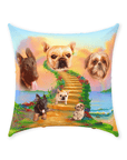 'The Rainbow Bridge 3 Pet' Personalized 3 Pet Throw Pillow
