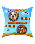 Retro Video Game Personalized Pet Throw Pillow