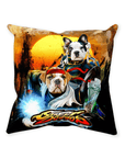 'Street Doggos 2' Personalized 2 Pet Throw Pillow