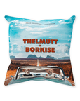'Thelmutt and Borkise' Personalized 2 Pet Throw Pillow