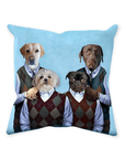 'Step Doggos and Doggette' Personalized 4 Pet Throw Pillow
