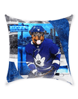 'Toronto Maple Woofs' Personalized Pet Throw Pillow