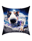 'Doggo in Space' Personalized 2 Pet Throw Pillow
