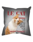 'Le Cat' Personalized Pet Throw Pillow