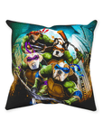 'Teenage Mutant Ninja Doggos' Personalized 4 Pet Throw Pillow