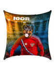 'Russia Doggos Euro Football' Personalized Pet Throw Pillow