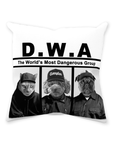 'D.W.A. (Doggos With Attitude)' Personalized 3 Pet Throw Pillow