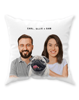 Personalized Modern Pet & Humans Throw Pillow