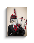 'The Bagpiper' Personalized Pet Canvas