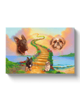 'The Rainbow Bridge 2 Pet' Personalized 2 Pet Canvas