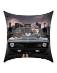 'The Classic Pawmaro' Personalized 3 Pet Throw Pillow