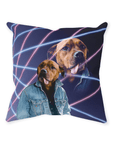 '1980s Lazer Portrait' Personalized Throw Pillow