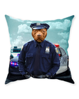 'The Police Officer' Personalized Pet Throw Pillow