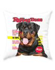 'Rolling Bone' Personalized Pet Throw Pillow