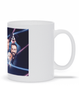 '1980s Lazer Portrait 2 Pet & Humans(Males)' Personalized Mug