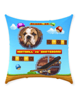 Retro Video Game Personalized Pet Throw Pillow
