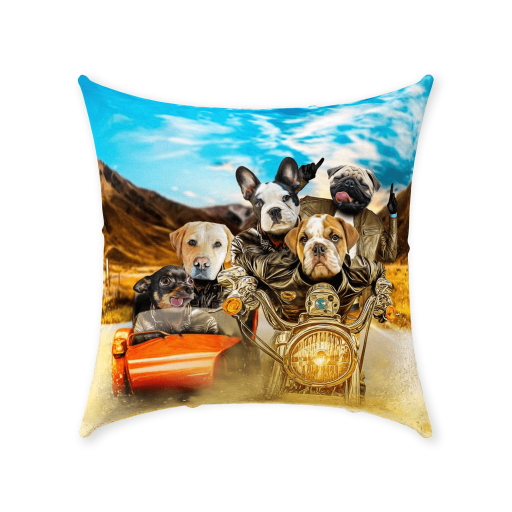 &#39;Harley Wooferson&#39; Personalized 5 Pet Throw Pillow