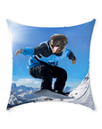 'The Snowboarder' Personalized Pet Throw Pillow