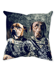 'The Army Veterans' Personalized 2 Pet Throw Pillow