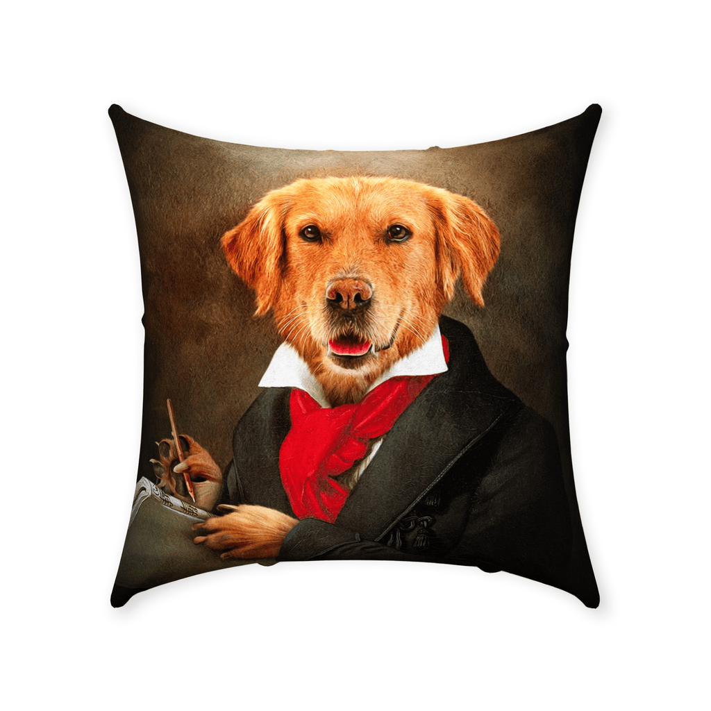 &#39;Dogghoven&#39; Personalized Pet Throw Pillow