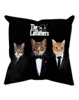 'The Catfathers' Personalized 3 Pet Throw Pillow