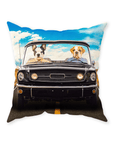 'The Classic Woofstang' Personalized 2 Pet Throw Pillow