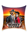 'Boney and Clyde' Personalized 2 Pet Throw Pillow