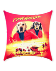 'Paw Watch 1991' Personalized 2 Pet Throw Pillow