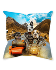 'Harley Wooferson' Personalized 3 Pet Throw Pillow