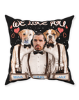 'We Love You' Personalized Pets/Human Throw Pillow