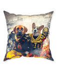 'New Orleans Doggos' Personalized 2 Pet Throw Pillow