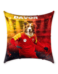 'Montenegro Doggos Euro Football' Personalized Pet Throw Pillow