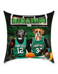 'Boston Walkies' Personalized 2 Pet Throw Pillow
