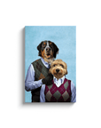 Step-Doggo & Doggette Personalized 2 Pet Canvas