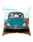 'The Beetle' Personalized 2 Pet Throw Pillow
