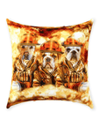 'The Firefighters' Personalized 3 Pet Throw Pillow
