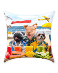 'The Beach Dogs' Personalized 3 Pet Throw Pillow