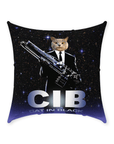 'Cat in Black' Personalized Pet Throw Pillow