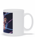 '1980s Lazer Portrait (2 Females/1 Male)' Personalized 3 Pet Mug