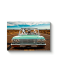 'The Lowrider' Personalized 3 Pet Canvas