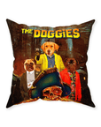 'The Doggies' Personalized 3 Pet Throw Pillow