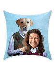 'Step Doggo & Human(Female)' Personalized Throw Pillow