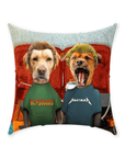 'Beavis and Buttsniffer' Personalized 2 Pet Throw Pillow