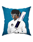 'The Cricket Player' Personalized Pet Throw Pillow