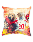 'San Francisco 40Doggos' Personalized 2 Pet Throw Pillow